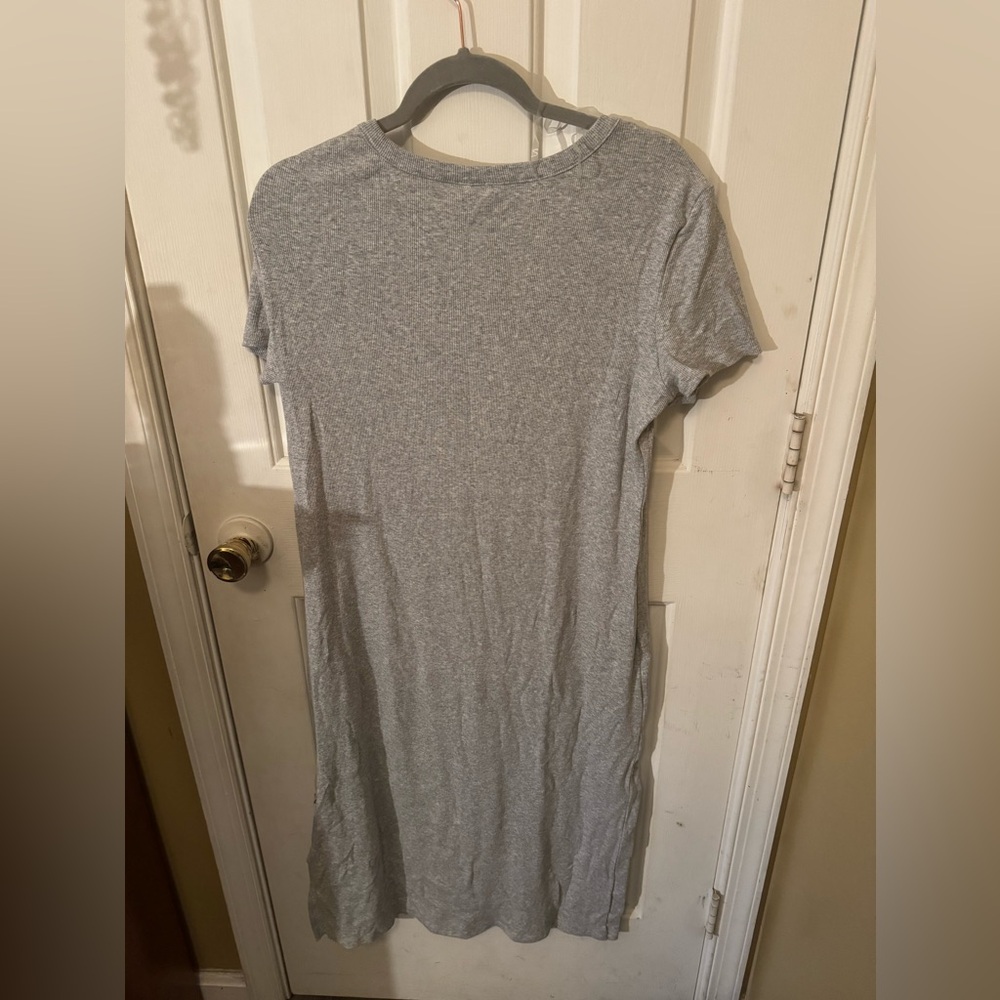 No Boundaries Light Gray Ribbed Dress - Picture 4 of 4